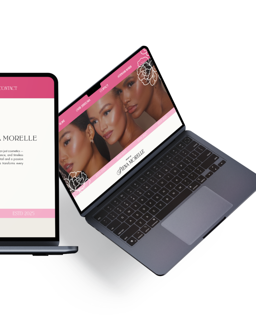 Webdesign for a Make up Artist, Made by Graphicbyindy based in Nijmegen, Netherlands