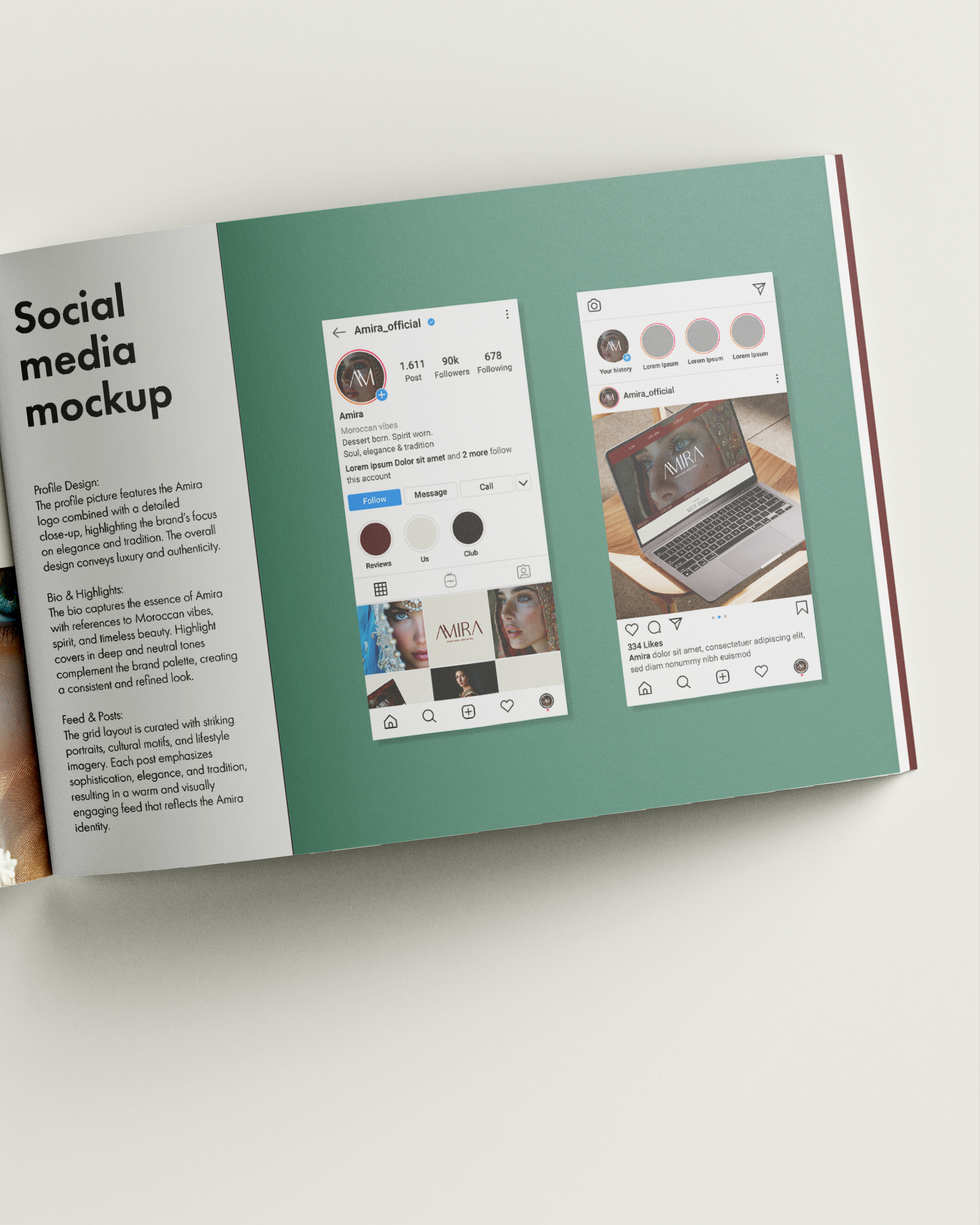Amira branding webdesign social media graphicbyindy