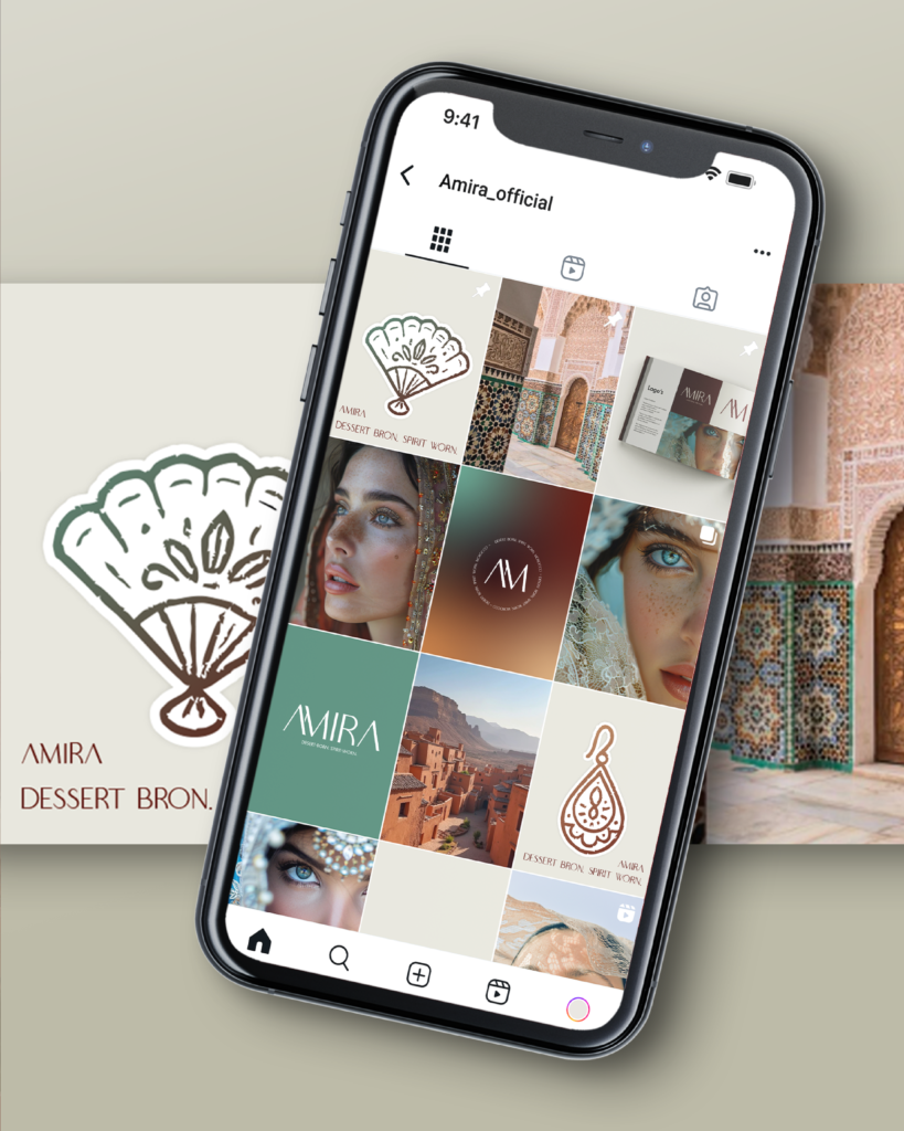 Amira branding webdesign social media graphicbyindy