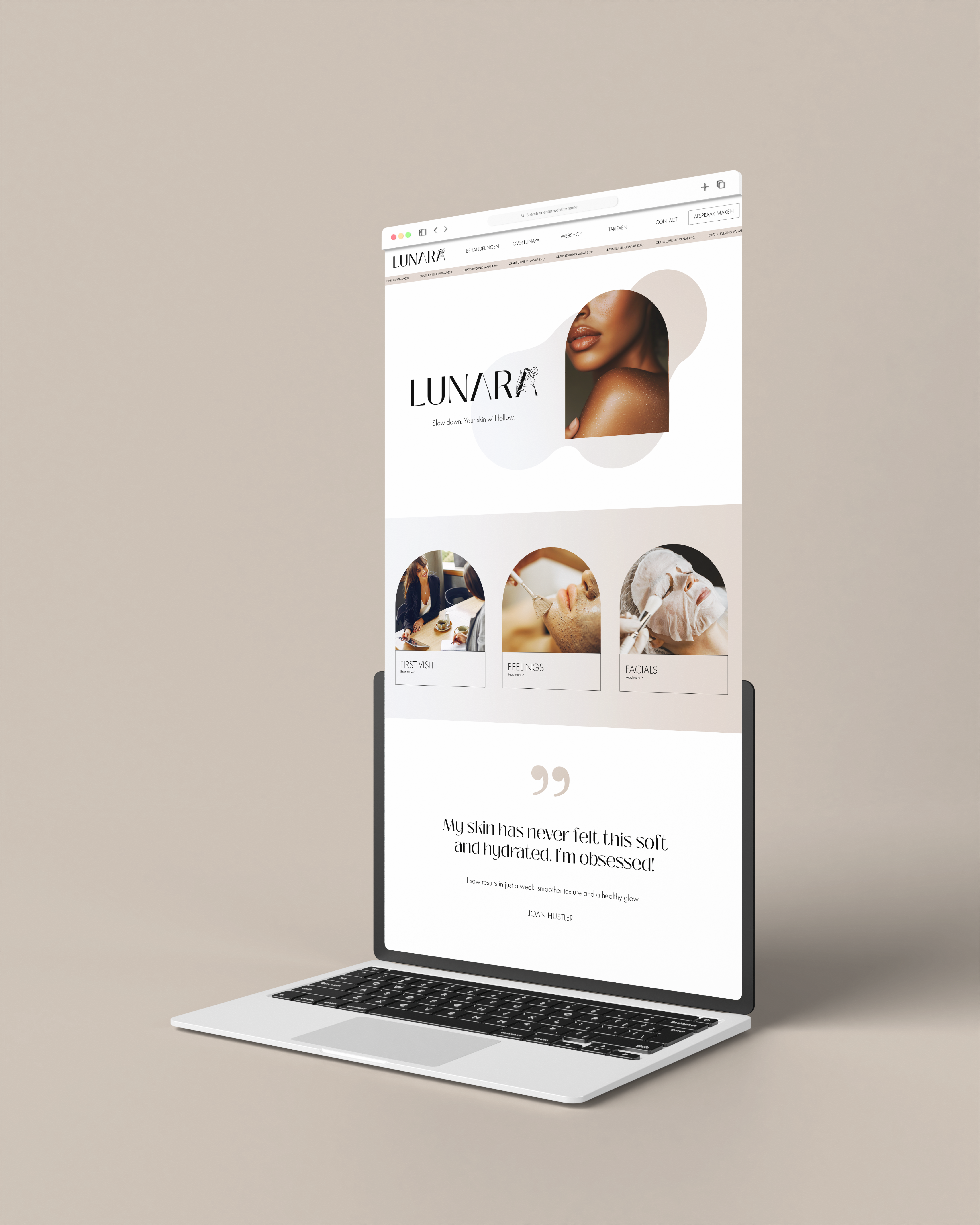 Lunara skin care branding